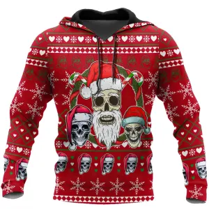 Santa Skull Ugly Hoodie Christmas Sweater