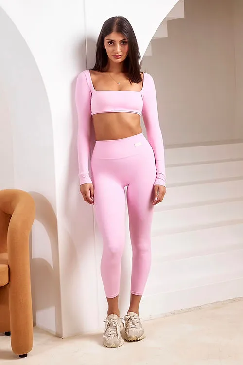 Sia Smooth Leggings - Baby Pink