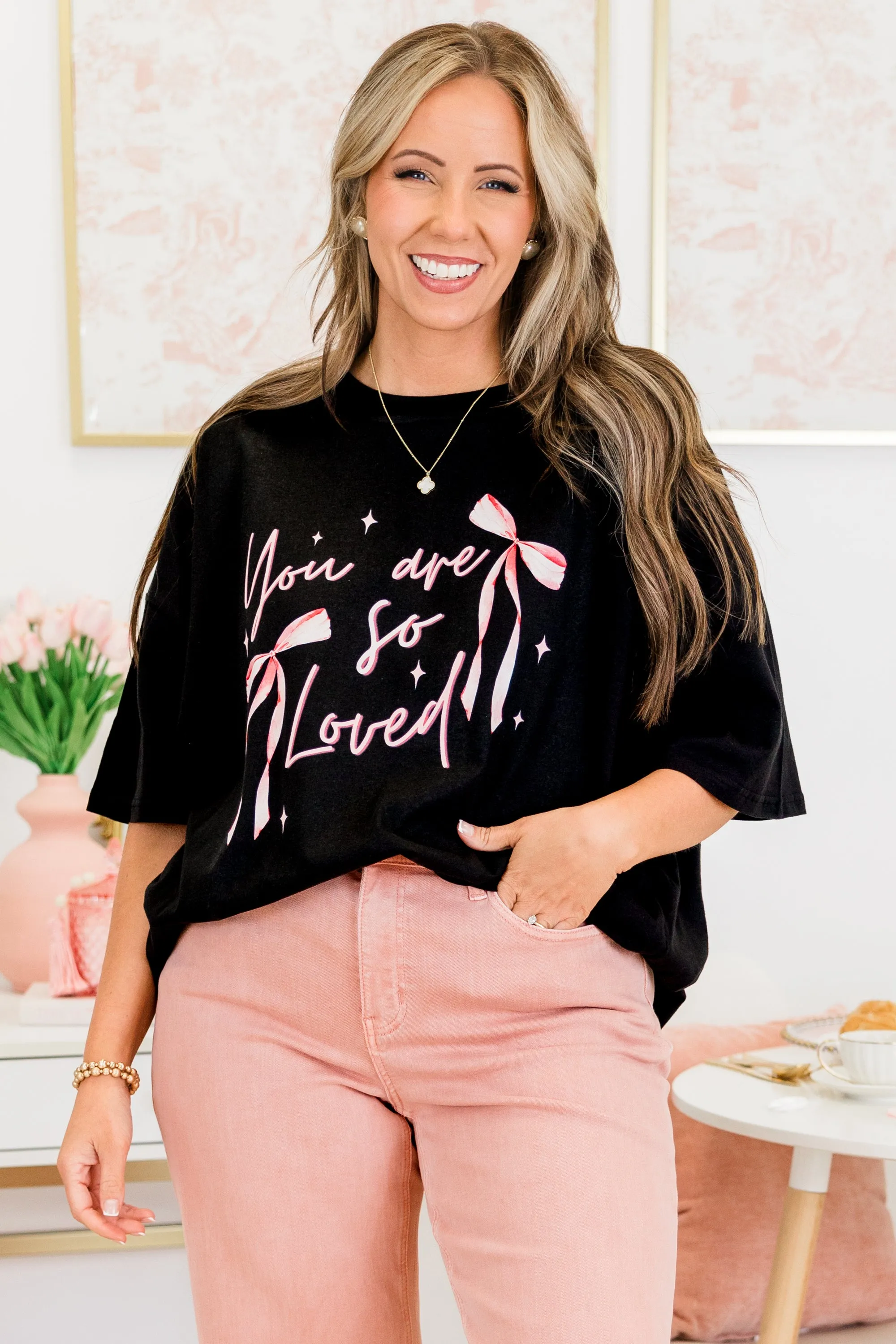 So Loved Boyfriend Tee, Black