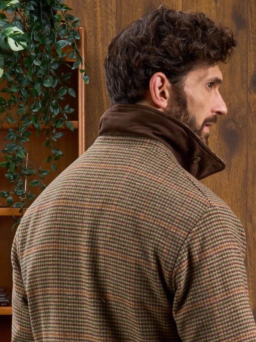 Surrey Waterproof Tweed Coat In Sycamore - Shooting Fit