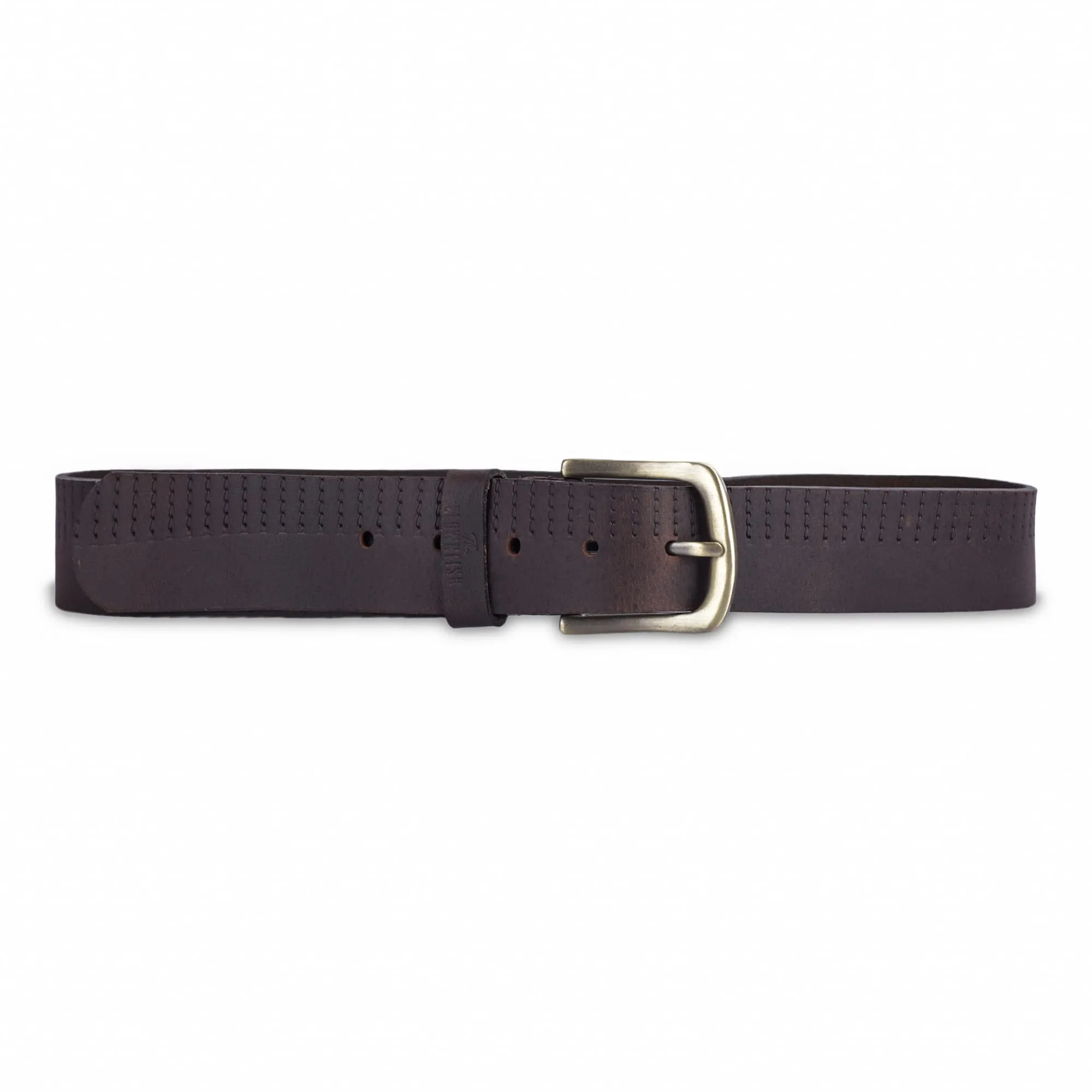 THE CLOWNFISH Men's Genuine Leather Belt with Design- Chocolate Brown (Size- 32 inches)