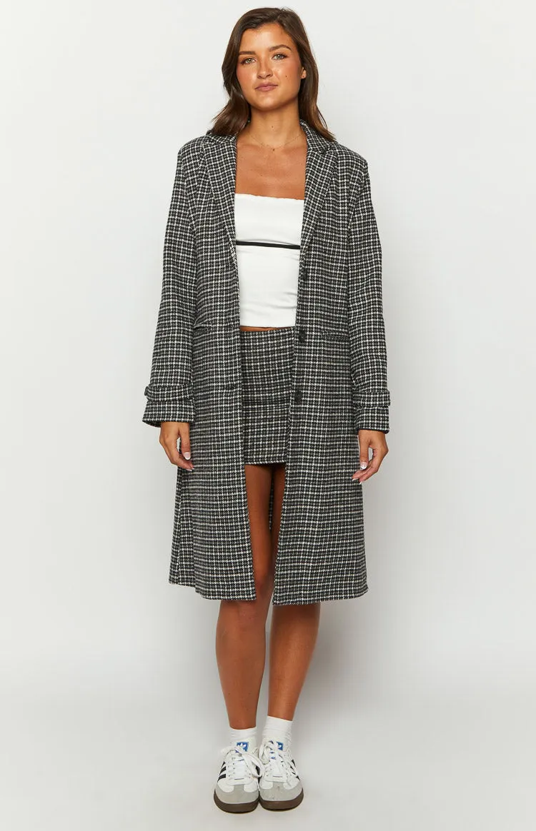 Twilight Grey Plaid Coat