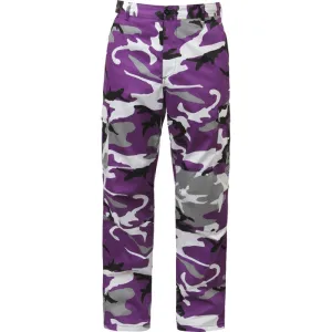 Ultra Violet Camouflage - Military BDU Pants - Polyester Cotton Twill