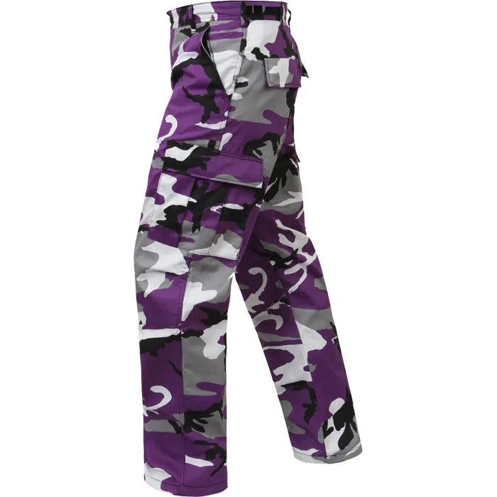 Ultra Violet Camouflage - Military BDU Pants - Polyester Cotton Twill