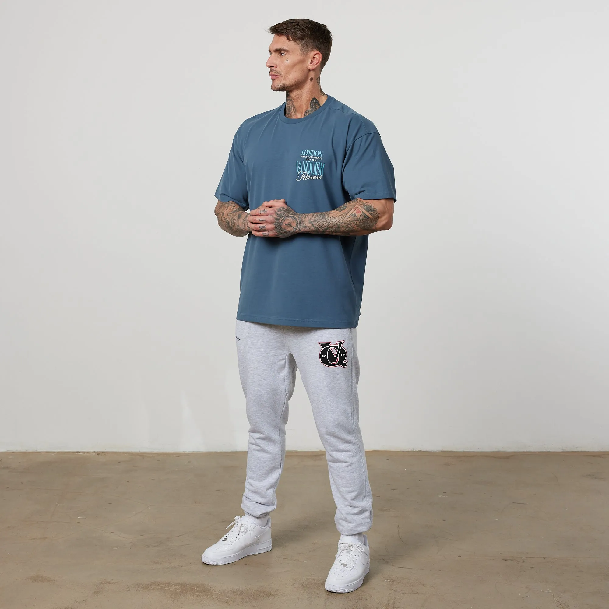 Vanquish TSP Teal Blue Pushing Boundaries Oversized T Shirt