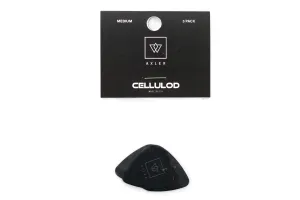 Vosta Medium Celluloid Black Picks - 3 Pack