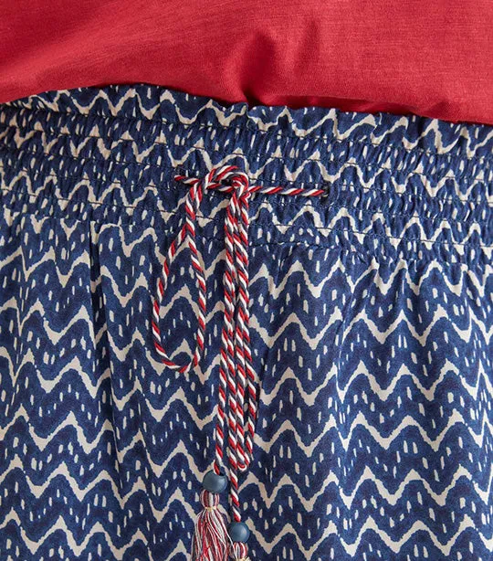 Zigzag Capri Trousers Blue